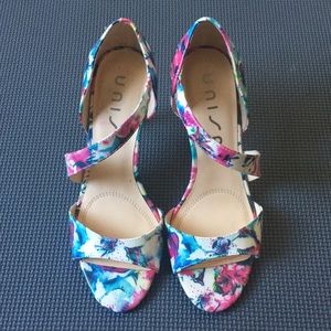 Floral dress heels